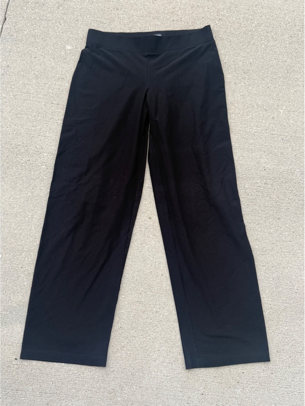 Eileen Fisher Black Wide-Leg Pants Medium